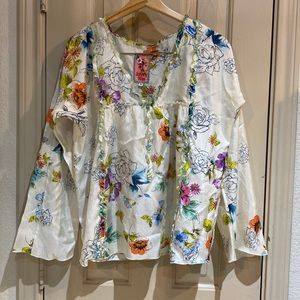 Johnny Was silk blouse size M